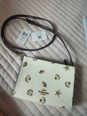 COACH  Sea Shell Print Slim Crossbody Bag